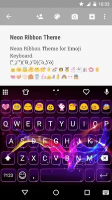 Neon Ribbon Emoji Keyboard android App screenshot 4